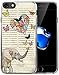 IWONE SE 3 2022 case Elephant Designer Rubber Protective Skin Cover Shockproof Compatible with iPhone 7/8 / SE 2 2020 / SE 3 2022 Wonderful Funny Elephant Butterfly