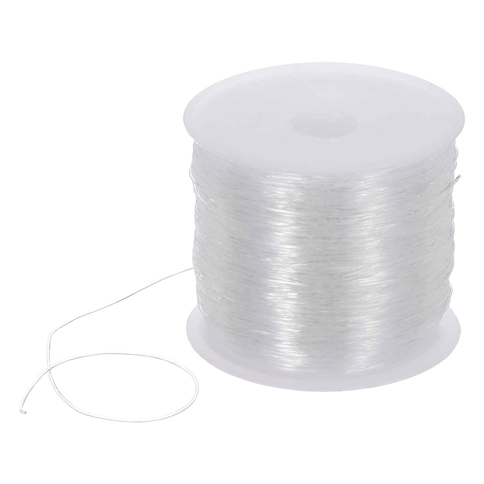 DMiotech Elastic String for Bracelets, 0.5mm Stretchy Strings Stretch Bead Cord Transparent String Thread for Jewelry Bracelet Making Necklaces Beading DIY Craft, 120m/131 Yards