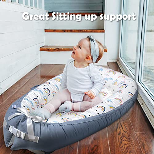 CosyNation Baby Lounger, Lightweight Infant Floor Seat, Soft Breathable
