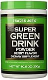 Trader Joe's Super Green Drink Powder Antioxidant Dietary Supplement, Berry Flavor, 10.6oz (300g)