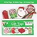 Christmas Gift Tags 60 Count with Untied String (15 Assorted Glitter, Foil, Printed Designs for DIY Xmas Present Wrap and Label Package Name Card)