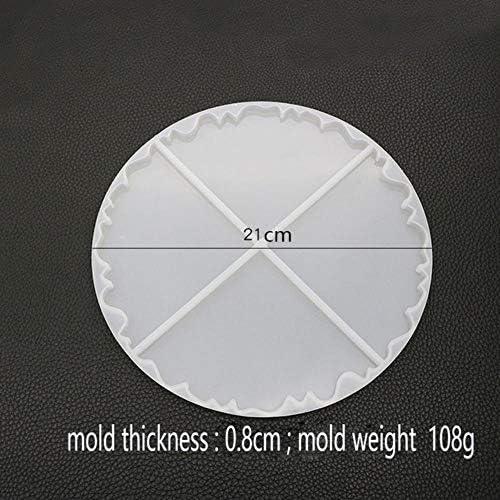 LASISZ Resin Coaster silicone mold diy Creative agate cutting ocean epoxy concrete decorative crafts coasters tray base mold,A-mold