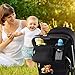 Stroller Organizer Black, ProCIV Universal Baby Stroller Bag Fits All Strollers Premium Deep Insulated Stroller Cup Holders Extra-Large Storage Space for iPhones Diapers Cups Toys