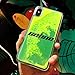 MARBLEFY Personalized Neon Green Yellow Liquid Sand case for iPhone Xs/Xr/Max/8/7/6/Plus Protective Glow in the Dark Waterfall Retro 90s sturdy hard case