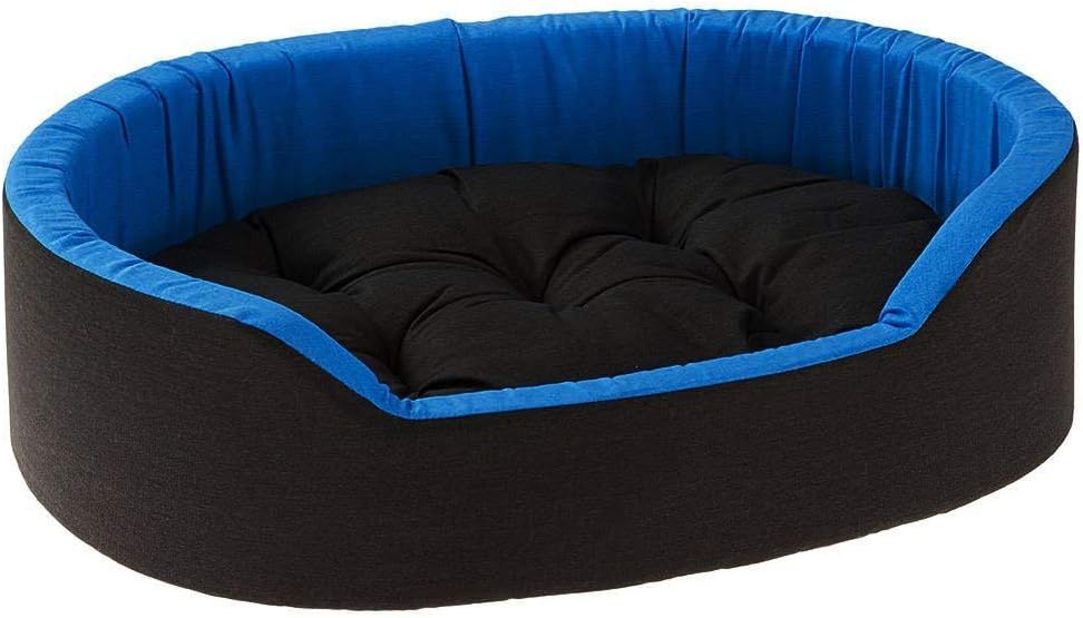 Hiputee Super Soft Reversible Dual Bed for Dog and Cat (XXL, Black Blue)