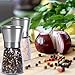 ShowTop No.1 Premium Stainless Steel Salt and Pepper Grinder Adjustable Pepper Mill Salt Shakers Set of 2 (180ml Short bottle)