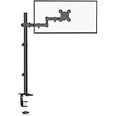 Bracwiser Single Fully Adjustable Monitor Arm Stand Mount Fits One Screen 13-32 inch 22lbs for Monitor Computer Screen 13 15 