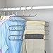 6 pack, Larnn S-shape Stainless Steel Hanger with 5 Layers storage rack for Clothes