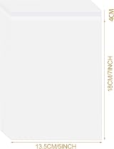 LEUOSO Clear Self-Adhesive Bags 5x7" 100 Pack Food Safe Cellophane view 2