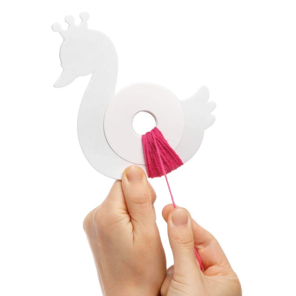 Baker Ross AX832 Swan Princess Pom Pom Decorations - Pack of 3, Creative Art and Craft Supplies for Kids to Make Decorate and Display - Image 5