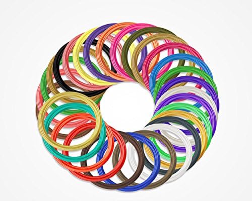 Cr8Pro PCL filaments - Premium bundle of 12 colors x 5 meter per pack - 1.75mm round filament refills - kids safe for 3D Printing Pen/Printer - smooth flow to create toy, model etc - Doodle and enjoy