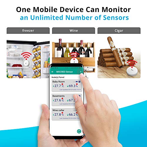 Indoor Outdoor Thermometer, MOCREO Upgraded WiFi Hygrometer Thermometer