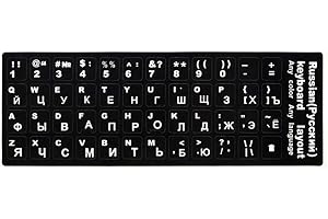 Russian Keyboard Stickers Russian & English Non Transparent Keyboard Replacement Sticker Universal for Laptop Convenient and 