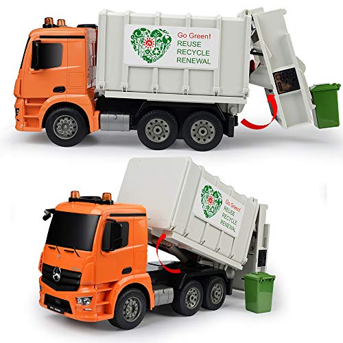 image for DOUBLE E Remote Control Garbage Truck 8 Channel Mercedes-Benz Licensed