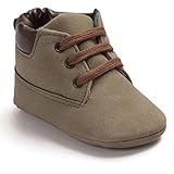Voberry Toddler Baby Boy's Leather Sneaker Shoes Lace up Snow Boots Warm White