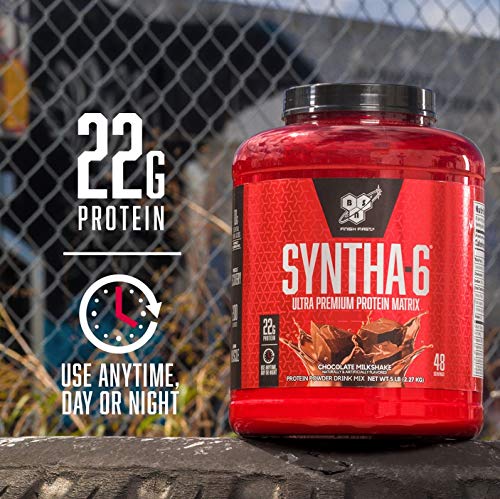BSN SYNTHA-6 Whey Protein Powder, Micellar Casein, Milk Protein Isolate, Chocolate Milkshake,...