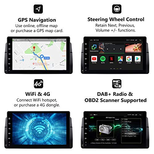 2019 Single Din Car Stereo Radio,Eonon 9 Inch Android 8.1 Car Head Unit in Dash Touch Screen Car GPS Navigation, Car Stereo DVD Player Support WiFi,Backup Camera-GA9150KW