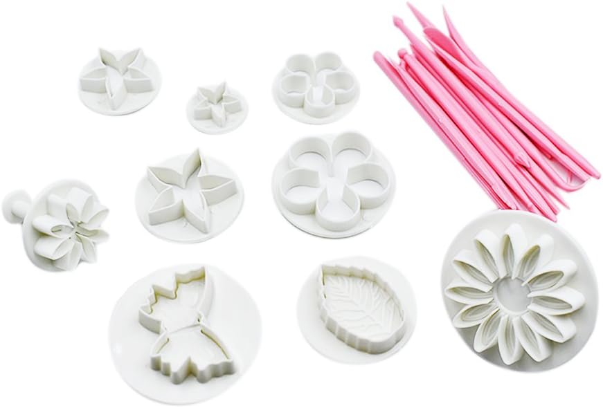 Nopea, Knife Cake Cutter Fondant Cookie Cutter DIY Stamp Modelling Tools Smoother Fondant Marzipan Cookie Cutter Klein Marzipan Modelling Tool Kit 47 Pieces