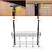 NEX Over-The-Door Hook Shelf Organizer 5 Hooks With Basket Storage Rack, Fit Well At Home & Office, Dark Brown