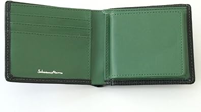 Amazon 品 メンズ 二つ折り財布 ボックス型 コインケース グリーン ブラック ノーブランド品 財布