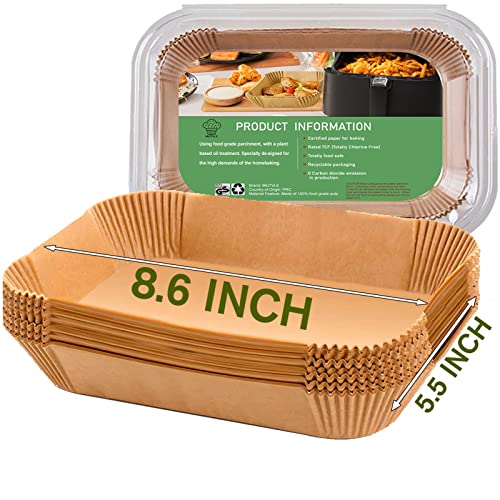 Air Fryer Disposable Paper Liner Rectangular for Dual Basket Air Fryer