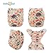 babygoal Reusable Cloth Diapers for Baby Girls, One Size Adjustable Washable Pocket Nappy Covers 6 Pack+ 6pcs Microfiber Inserts+4pcs Bamboo Inserts 6YDG02