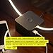 Brightech Circle LED Nightstand Lamp with USB Port – Compact Bed Stand Lamp for Bedroom, Living Room - Modern Asian Table & Desk Lamp on Side & End Tables - Jet Black