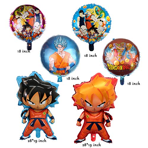 8 Pcs Dragon Ball Z Balloons,Double Side DBZ Super Saiyan Goku Gohan Character Birthday Party Decora - //coolthings.us