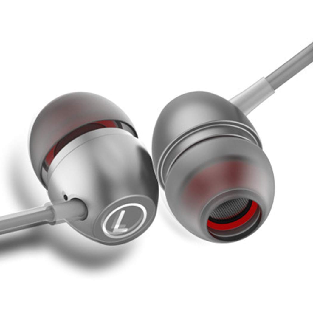 IEnkidu Sound in-Ear Earphones Headset Earbuds with Mic for Mobile Phon (Silver)