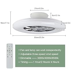 DLLT LED Remote Ceiling Fan with Light Kit-40W