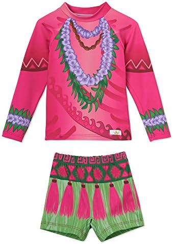 Hula Girl Swimsuit Swim Costume Rashguard Set, UPF 50+ (2T)
