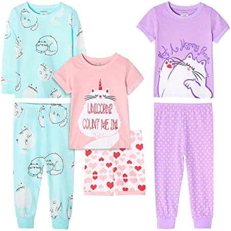 Ladies’ 6-Piece Cosy-Match Cotton Pajama Set Sleepwear