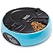 Home Intuition 6 Meal Automatic Pet Feeder with Programmable Timer, Light Blue