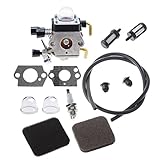 Hipa C1q-S97 Carburetor with Fuel Repower Kit Air Filter for STIHL FS75 FS80 FS80R FS85 FS85R FS85T FS85RX String Trimmer Weedeater