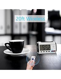 Eyeclub - Reloj despertador oculto para cámara espía, grabadora de vídeo, cámara de seguridad Nanny Cam