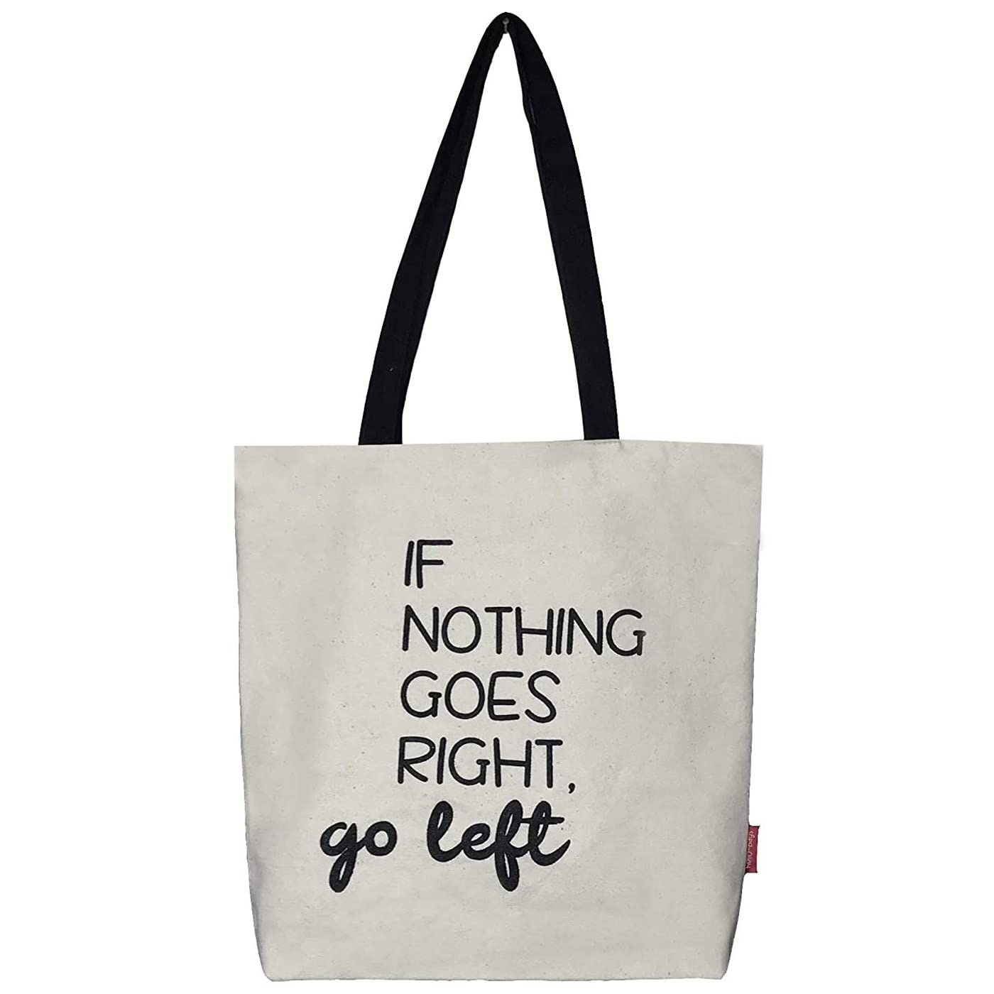 hello-bags. Canvas Tote Bag. Exterior: 100% Cotton. Includes zipper, lining and inside pocket. Packed in a gift kraft envelope. Model: “IFNOTHING”. Color: Ecru. Measurements: 37 * 38 cm.