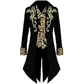 Apocrypha Mens Medieval Steampunk Tailcoat Victorian Prince Jacket Frock Coat