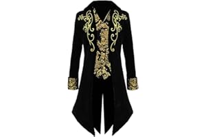 Apocrypha Mens Medieval Steampunk Tailcoat Victorian Prince Jacket Frock Coat