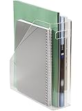mDesign Office and Desk Storage, File Folder and Notebook Organizer - Clear