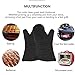 QFUNACCESS Heat Resistant Gloves - Non-Slip Grip Pot Holders for Kitchen Cooking Baking, Up to 450 F Heat Resistant, Heavy Duty Oven Mitts - 1 Pair (Black)