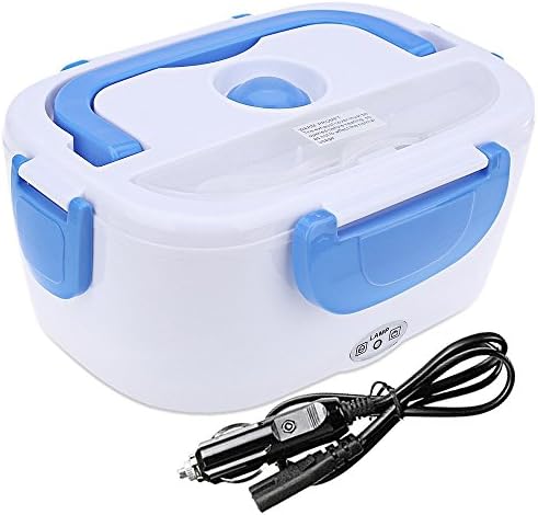 CENGOOD 12V Car Electric Heating Lunch Box Bento Meal Heater Food Warmer Portable Capacity 34oz-50oz Blue