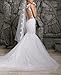 Dreamdress Women' Mermaid Lace Backless Spaghetti Wedding Dresses Bridal;White;10