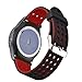 Moretek 20 mm Gear S2 Classic Smart Fitness Watch Band (SM-R732), Silicone Replacement for Samsung Galaxy Gear S2 Classic – Black Red