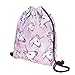 HELLATHUND Colorful Lovely Life series Pattern unicorn backpack for ladies with glasses bag (emoji unicorns)15''11