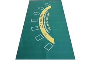 Blackjack Game Tablecloth Felt Poker Mat Casino Gaming Accessory for Holiday Theme Party Poker Night Fundraisers and Gatherin