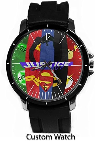 Dc Comic Superhero Justice League Cartoon Custom Watch Rubber Band Wrist Watch