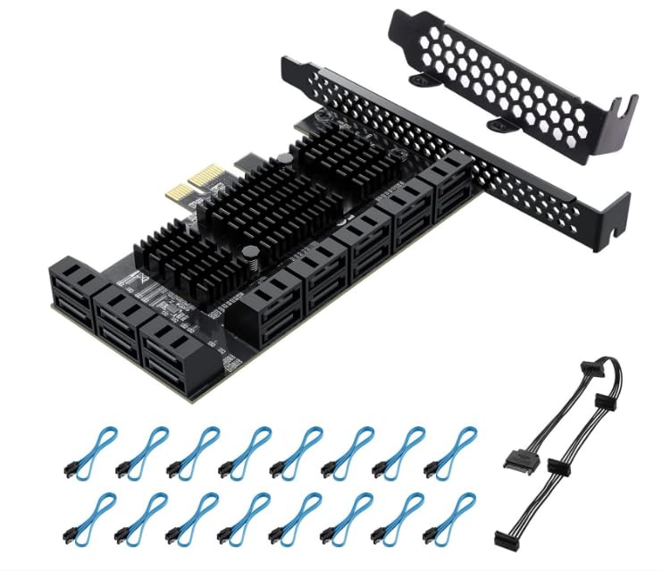 Ybbott 16-Port Sata Pcie Expansion Card Customer Feedback And Ratings