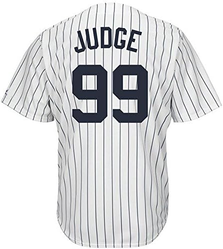 Gwrdon Charity Men's #99Judge Jersey White Home Stitched Baseball Jerseys