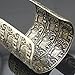 Q&Q Fashion Vintage Gold Egypt African Embossed Elephant Lucky Wide Bracelet Bangle Cuff Animal OM Hindu Ganesha Wrap Statement Women Men Gift
