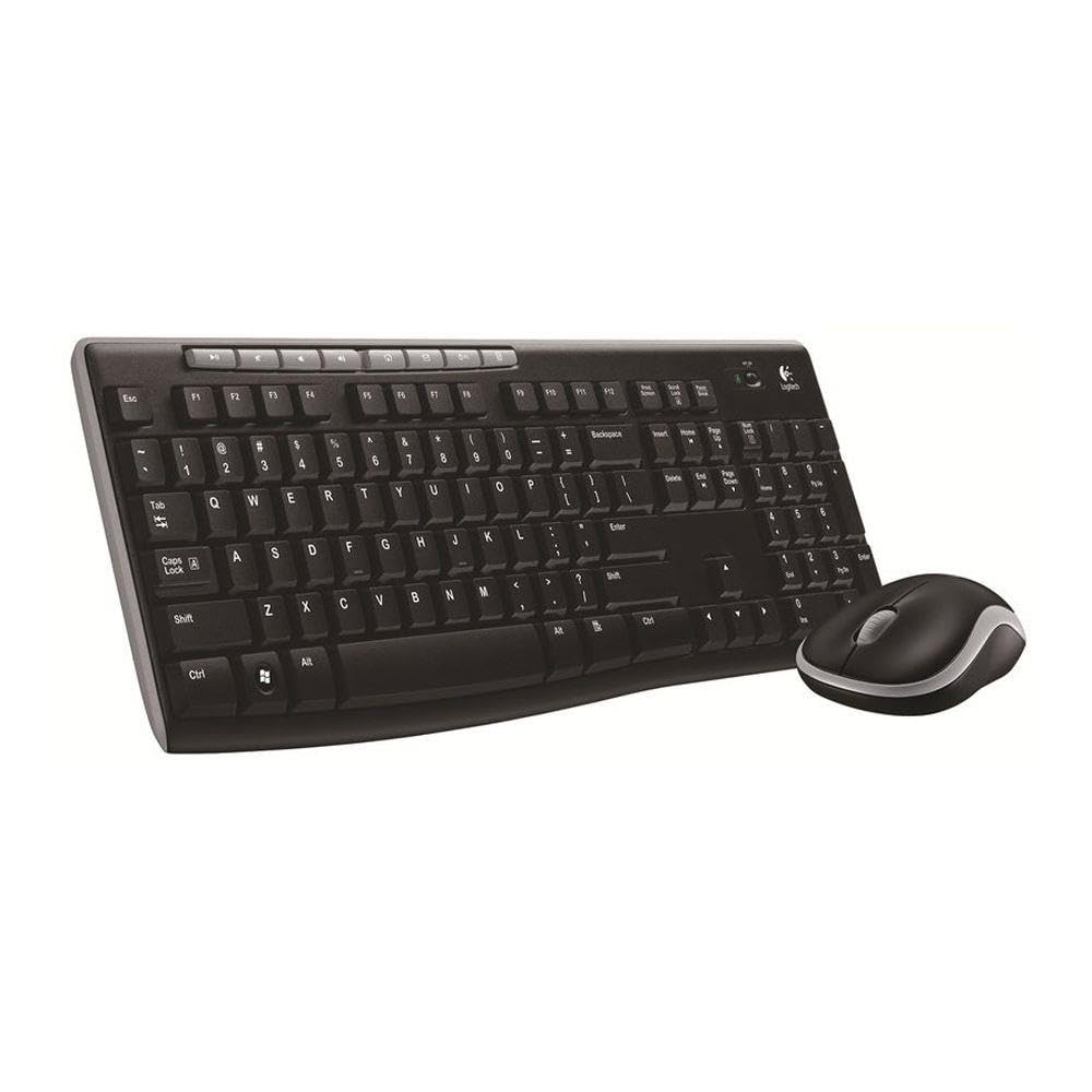 Logitech MK270 Wireless Keyboard and Mouse Combo for Windows, QWERTY US International Layout - Black